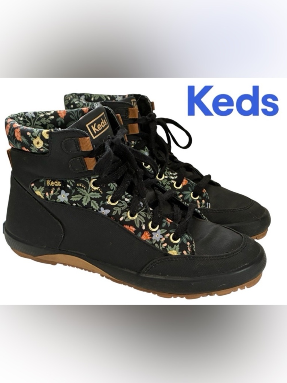 KEDS X RIFLE PAPER CO. SNEAKERS SCOUT IV LOTTIE HIGH TOP WATER REPELLENT